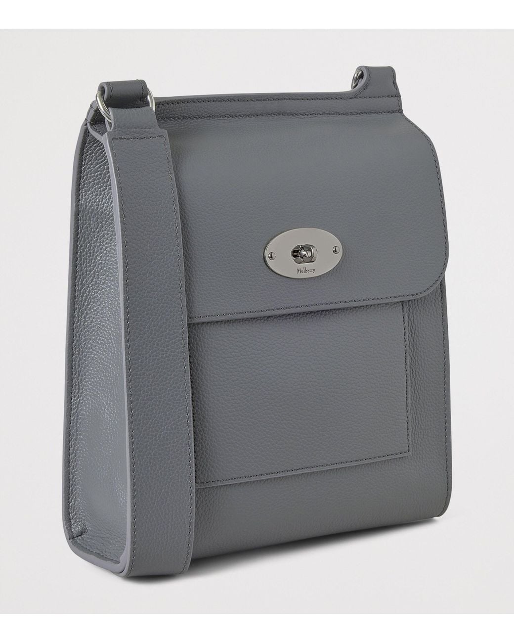 Mulberry Gray Leather Antony Messenger Bag for men