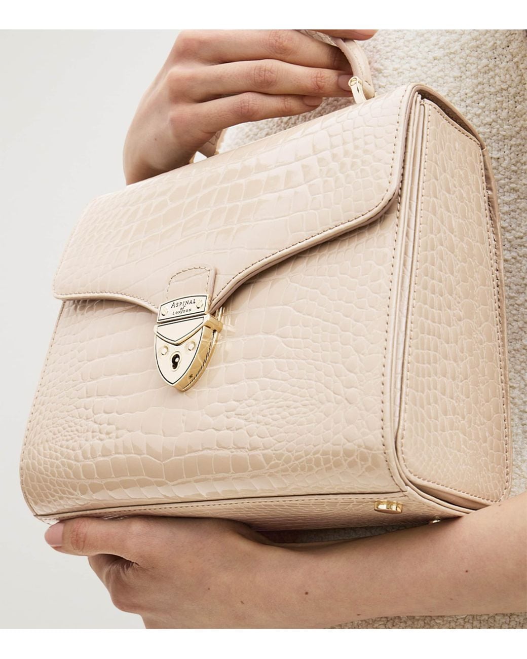 Aspinal Natural Mayfair Top-Handle Bag