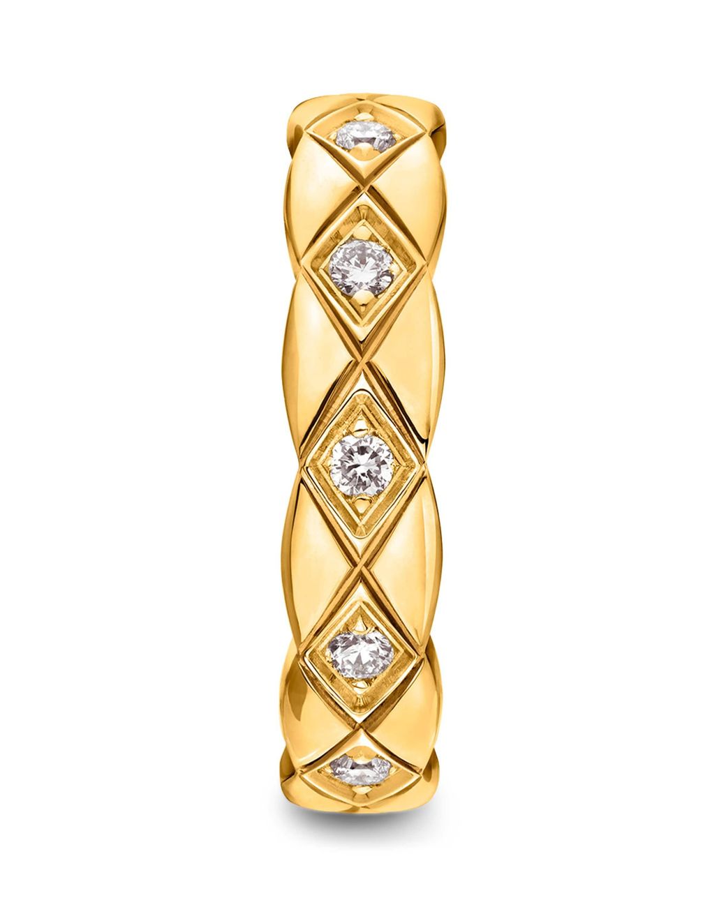 Chanel Metallic And Diamond Coco Crush Single Earring