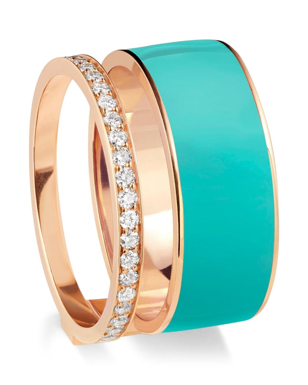 Repossi Blue Diamond And Lacquer Berbere Ring