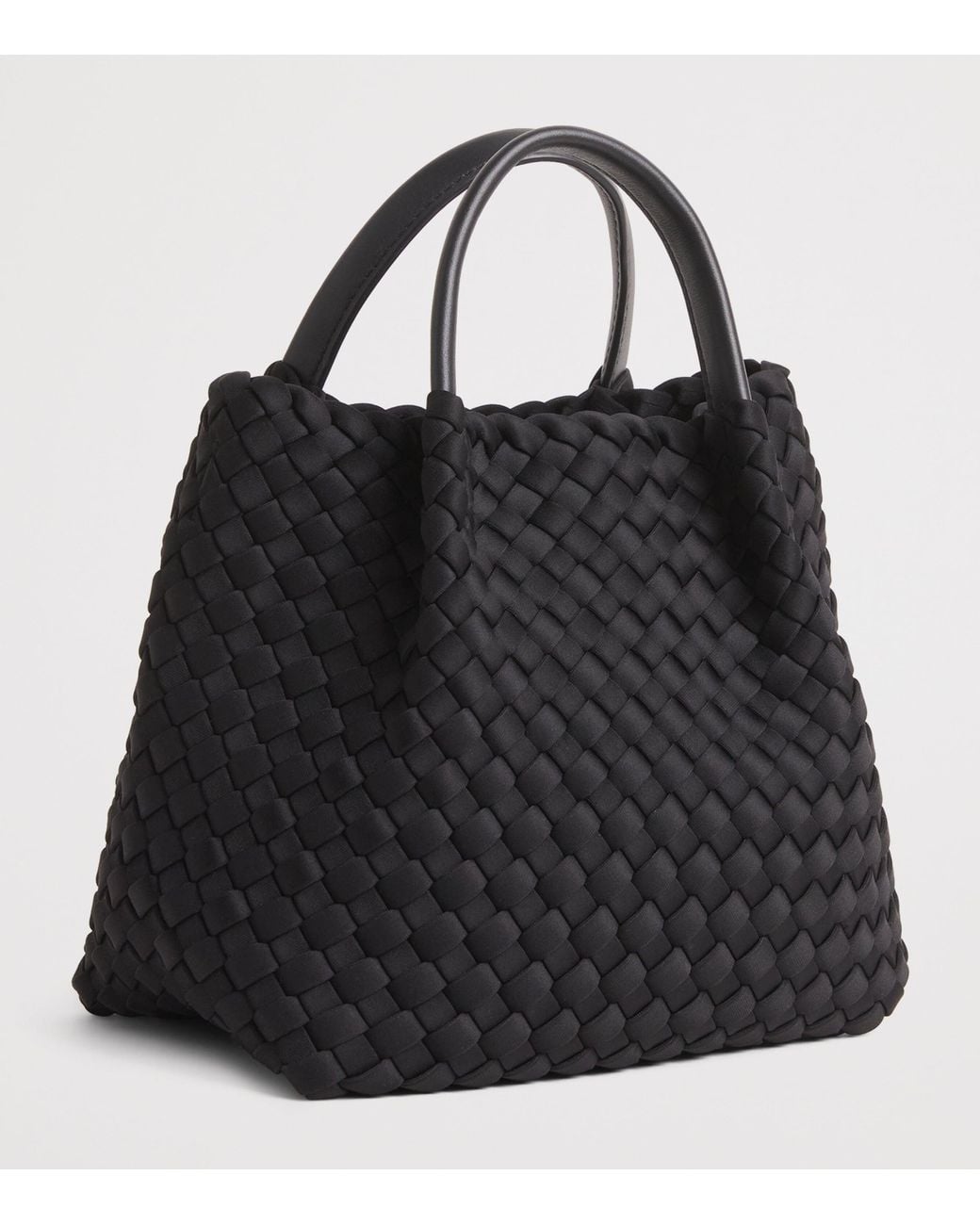 Harrods Black Mini Neoprene Woven Tote Bag