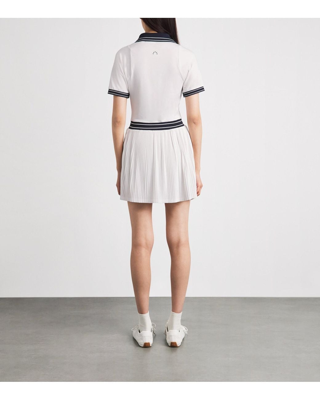 Varley White Jersey Draya Court Mini Dress