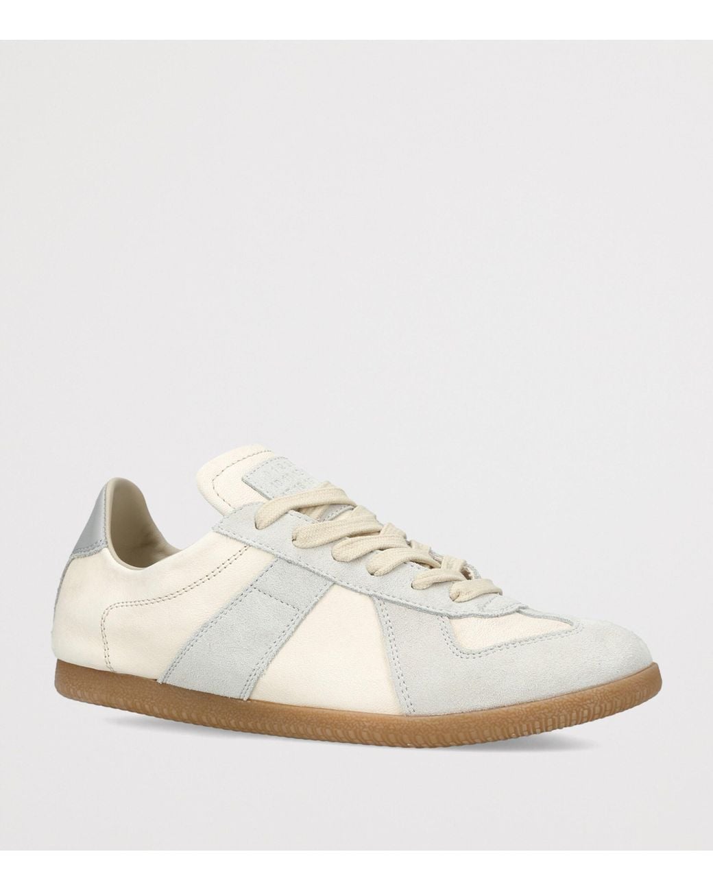 Maison Margiela White Leather-Suede Replica Sneakers