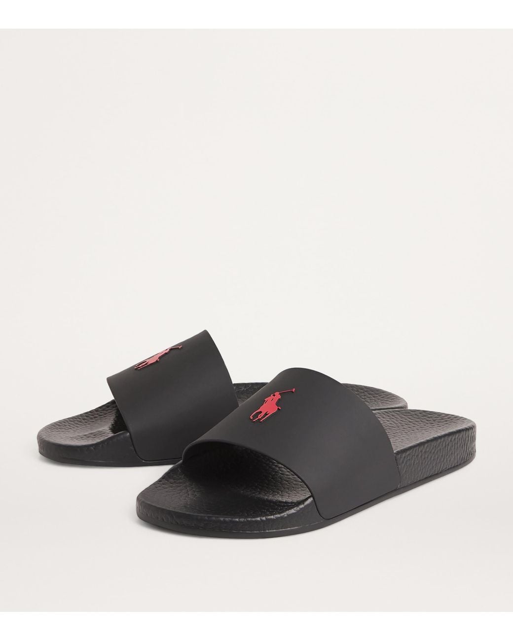 Polo Ralph Lauren Black Polo Pony Slides for men