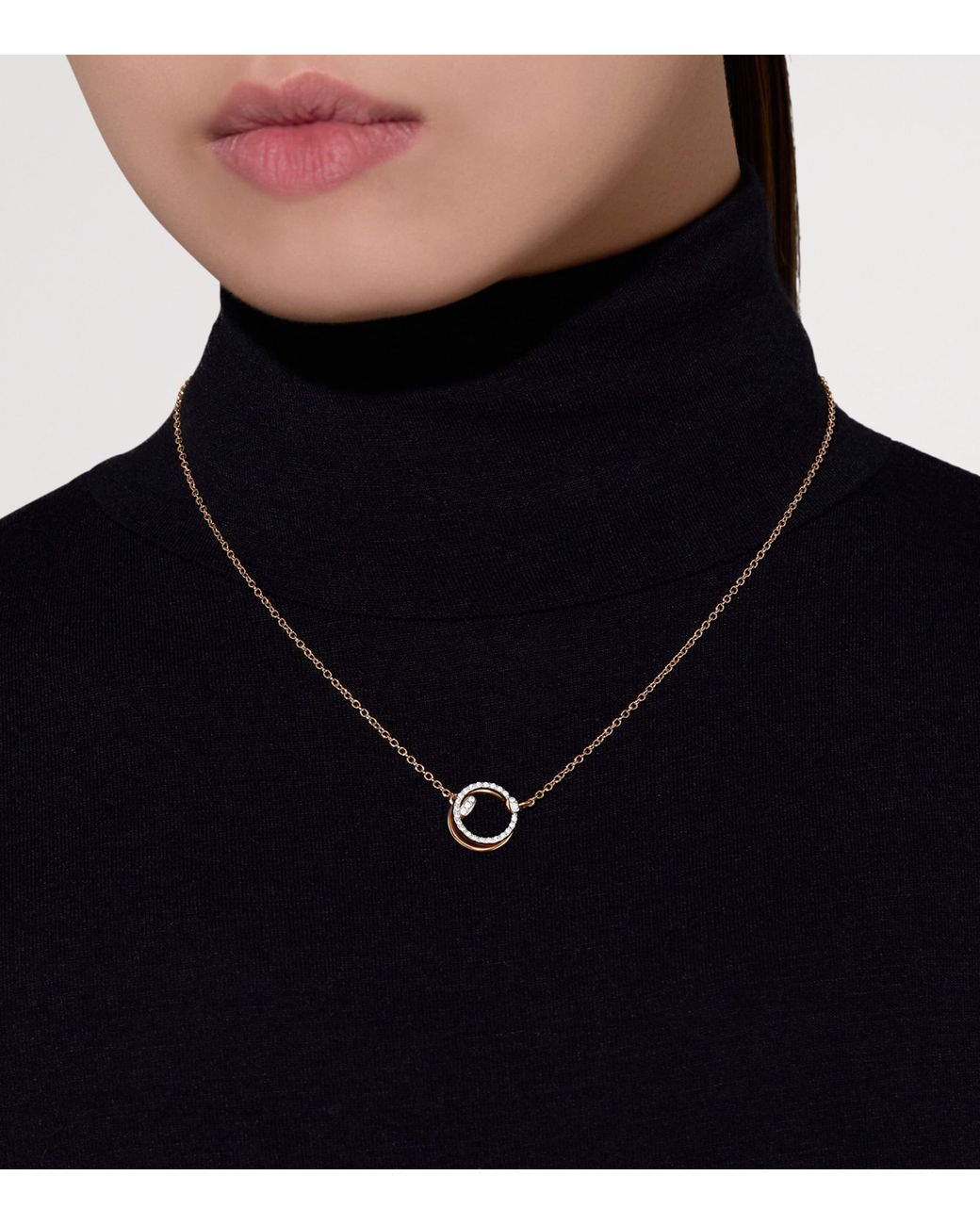 Pomellato Metallic And Diamond Together Necklace
