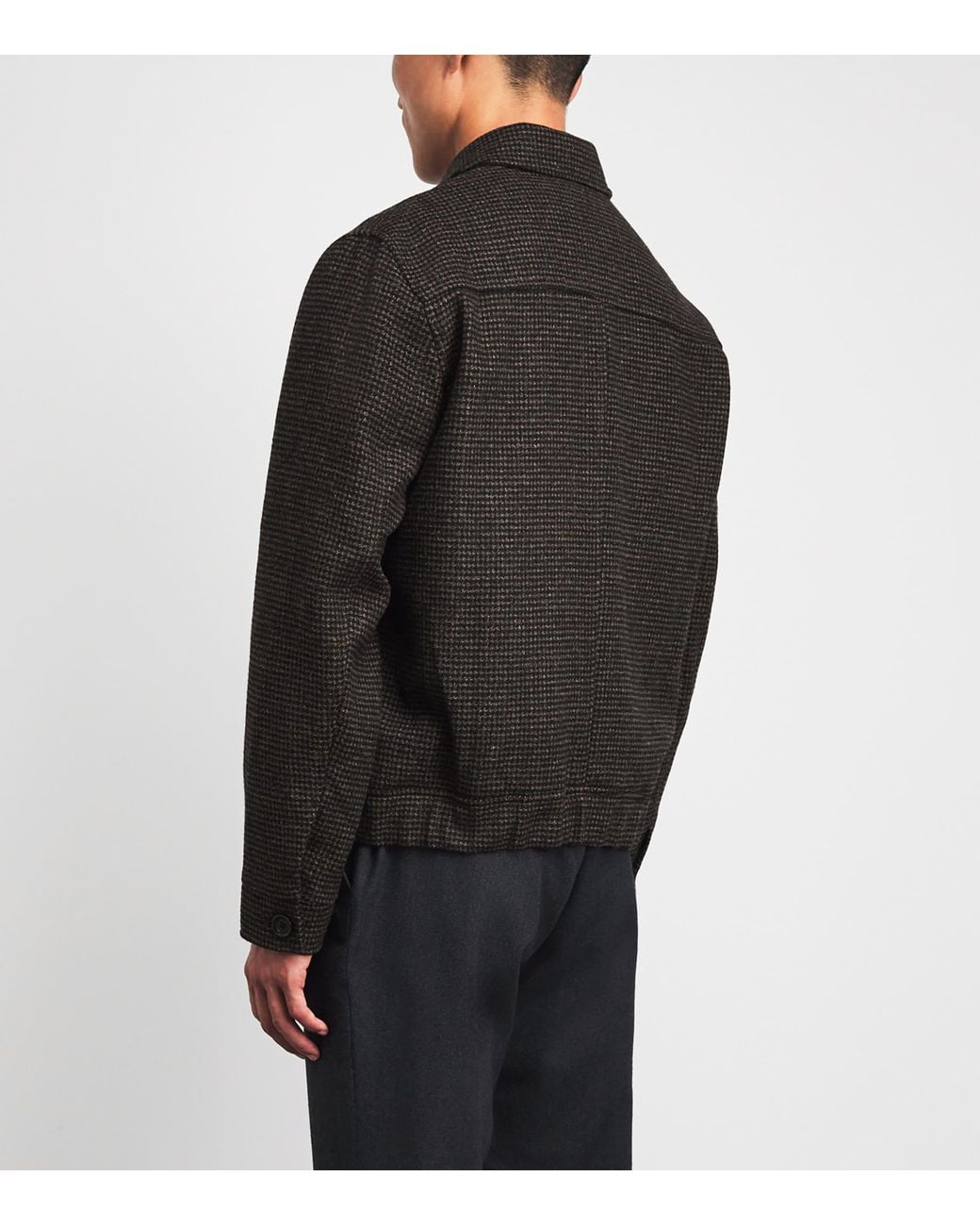 Oliver Spencer Black Houndstooth Renbourne Jacket for men