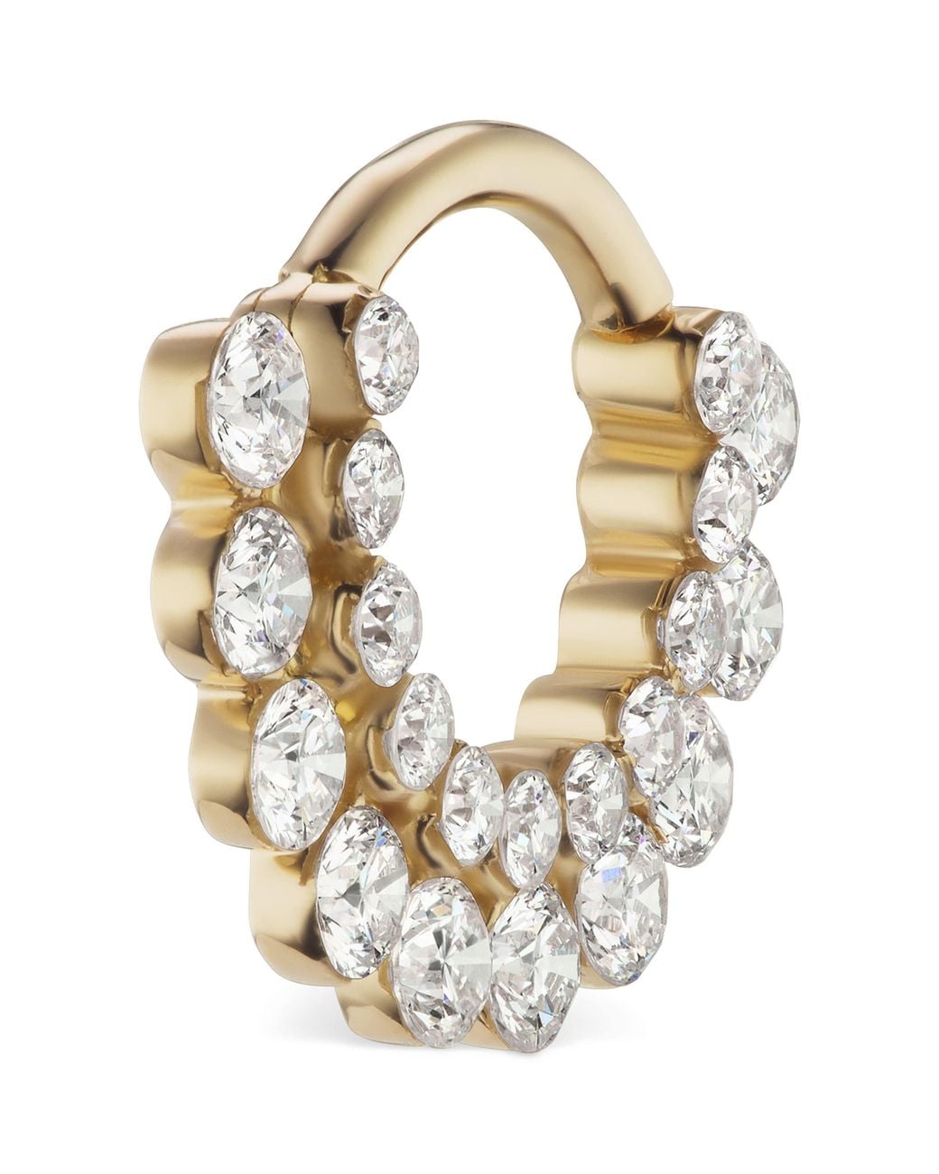 Maria Tash Metallic Invisible Diamond Apsara Hoop Earring