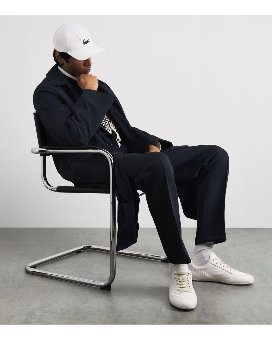 Lacoste White X Novak Djokovic Logo Cap for men