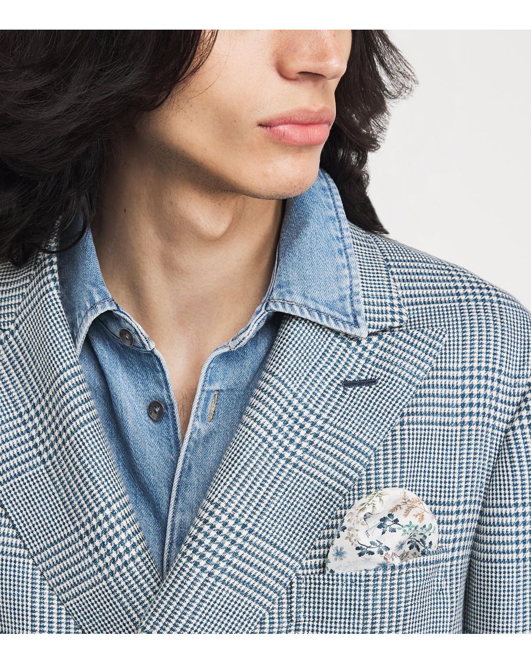 Brioni Blue Wool-Silk-Linen Soffio Blazer for men