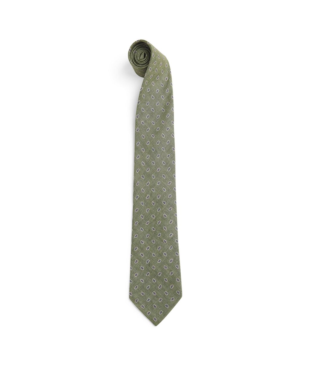 Polo Ralph Lauren Green Silk Paisley Print Tie for men