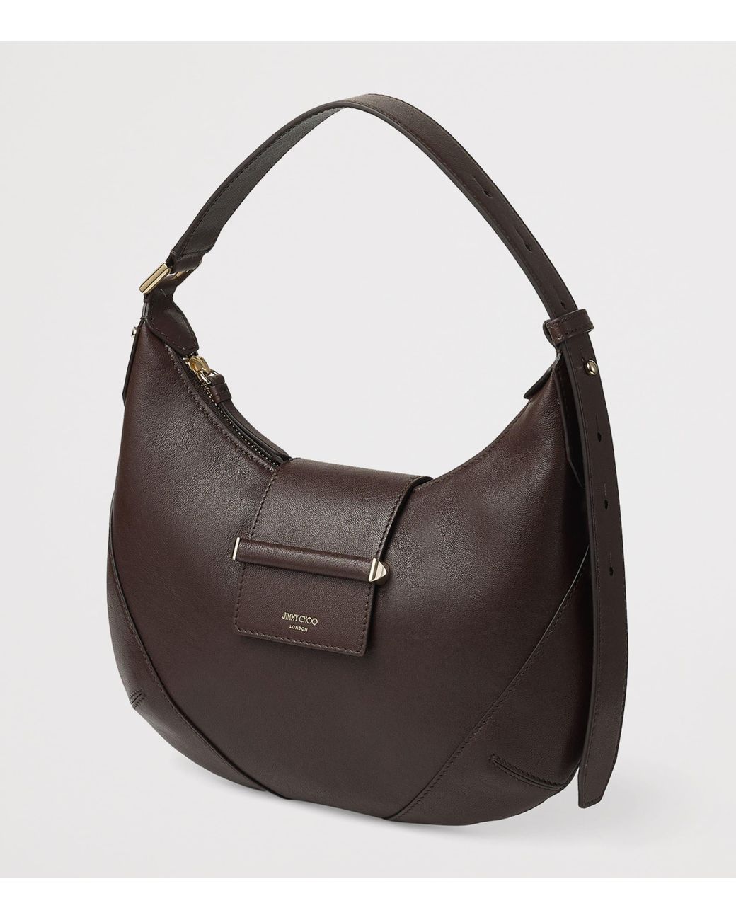 Jimmy Choo Black Small Bar Leather Shoulder Bag