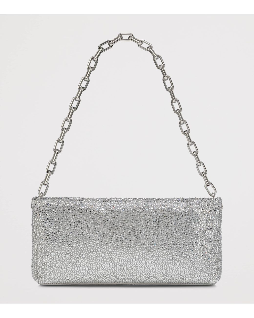 Christian Louboutin Gray Maykimay Chain Pouch Suede Clutch Bag