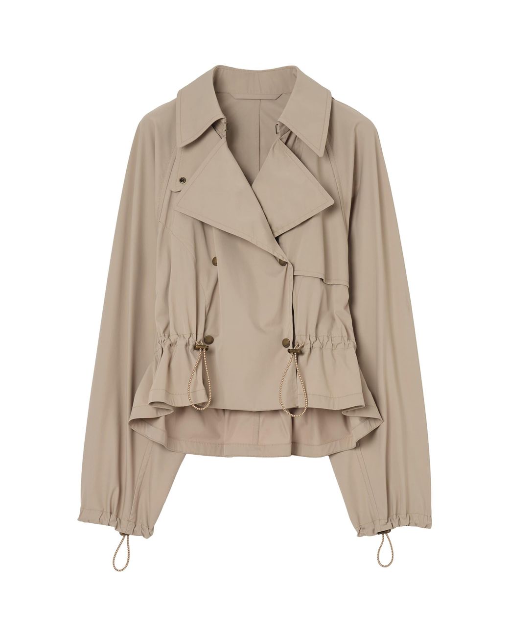Burberry Natural Rosewin Stretch-Nylon Double-Breasted Jacket
