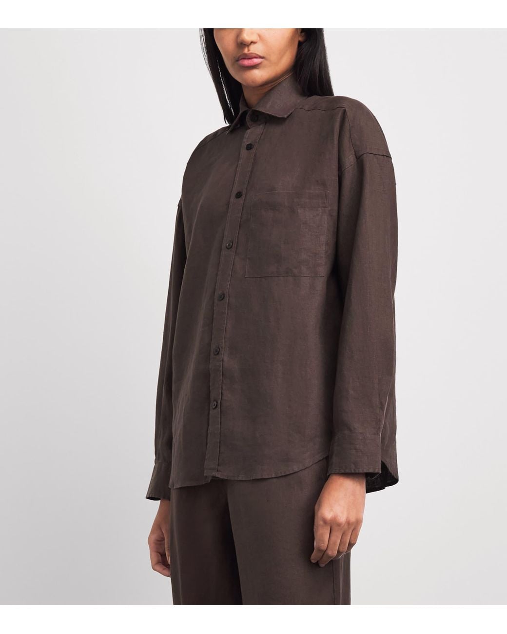 With Nothing Underneath Brown Hemp The Weekend Shirt