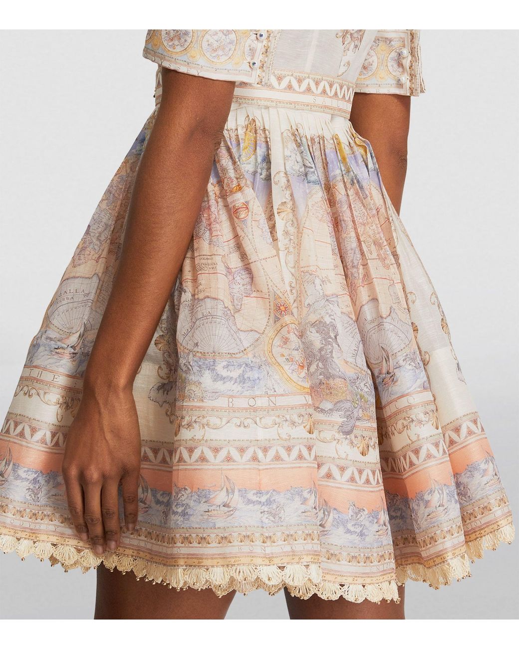 Zimmermann High Tide Mini Dress in Natural | Lyst
