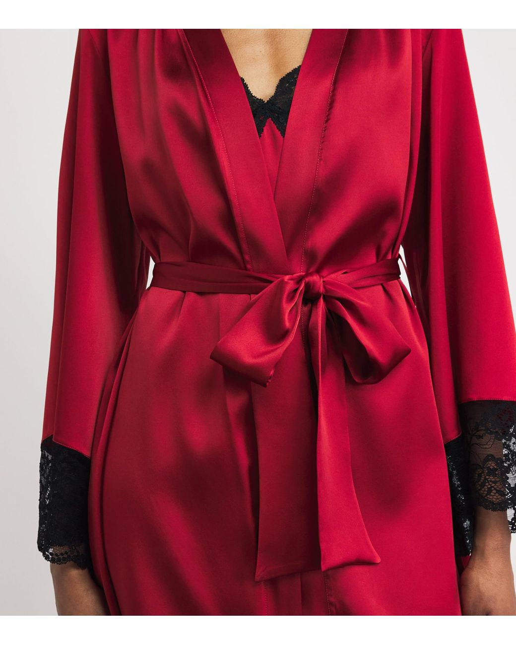 Gilda & Pearl Red Silk Muse Robe