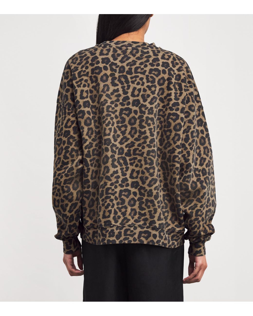 Anine Bing Brown Leopard Print Miles Sweatshirt