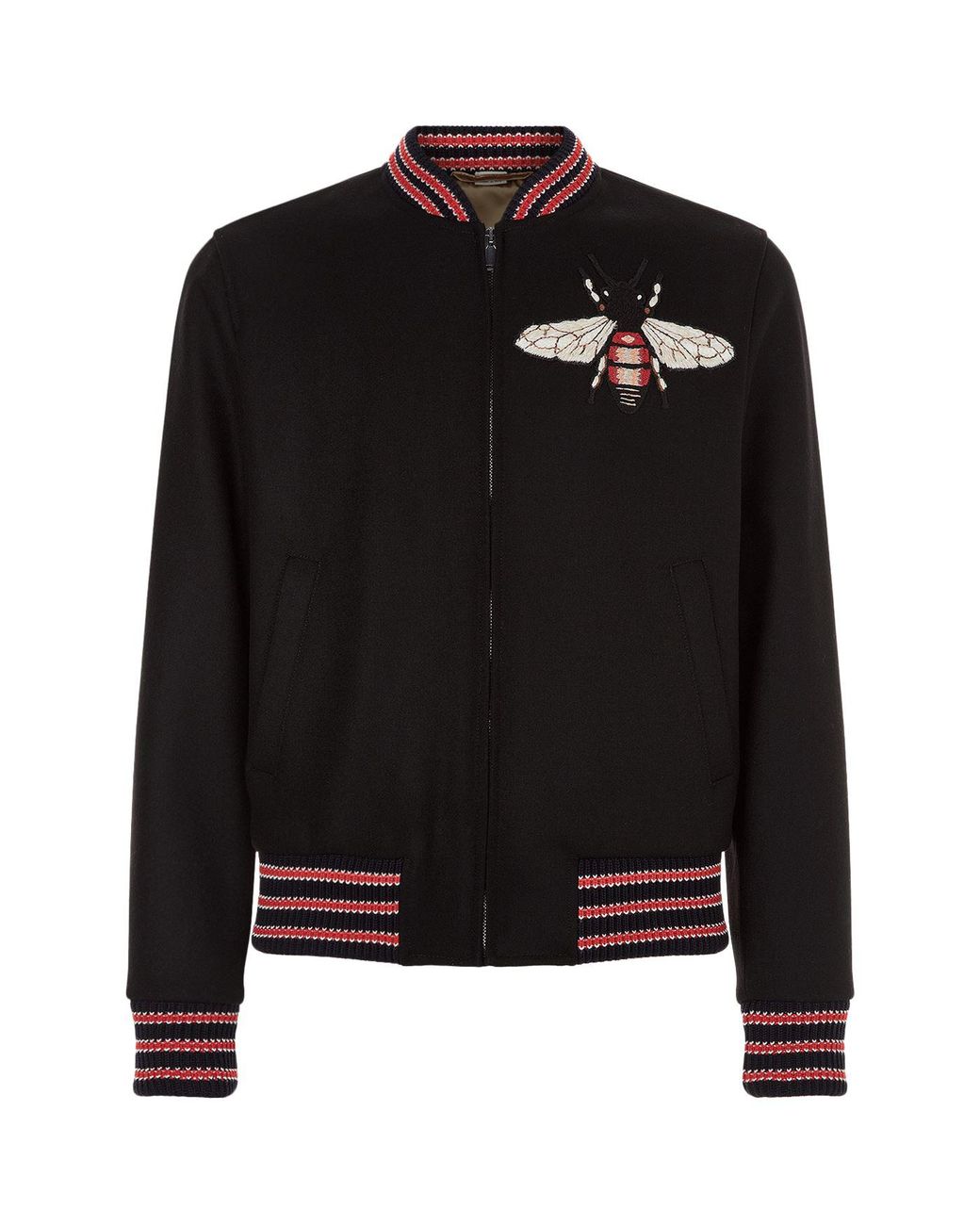 Wings Politik ansøge Gucci Embroidered Bumble Bee Jacket in Black | Lyst