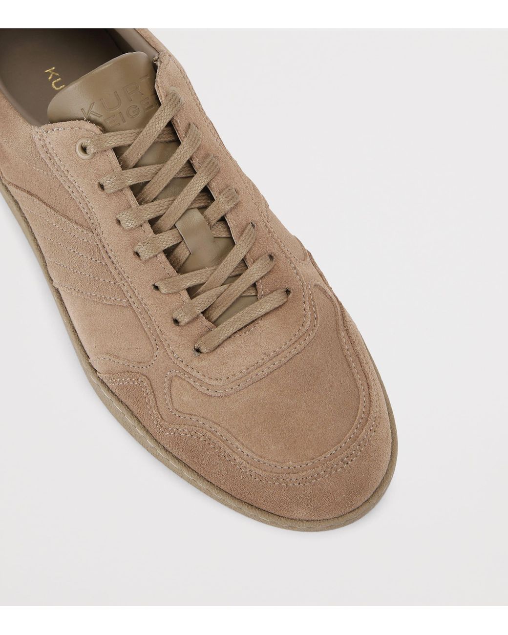 Kurt Geiger Brown Suede Lloyd Drench Sneakers for men