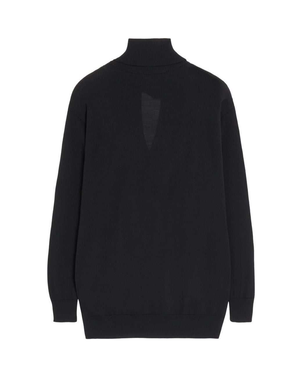 Valentino Blue Wool Tie-Neck Sweater