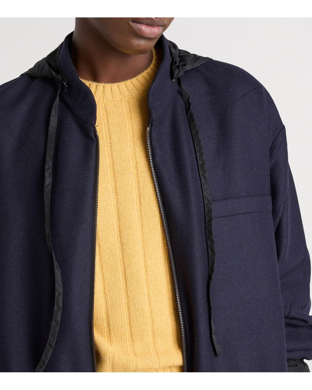 Prada Blue Re-Wool Oversized Jacket