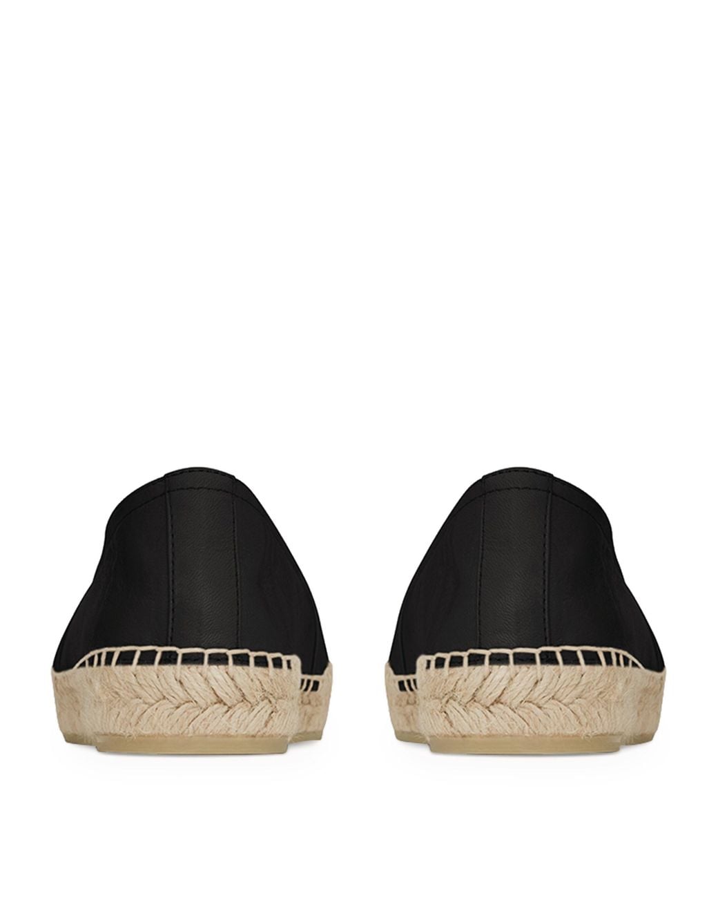 Saint Laurent Black Leather Espadrilles