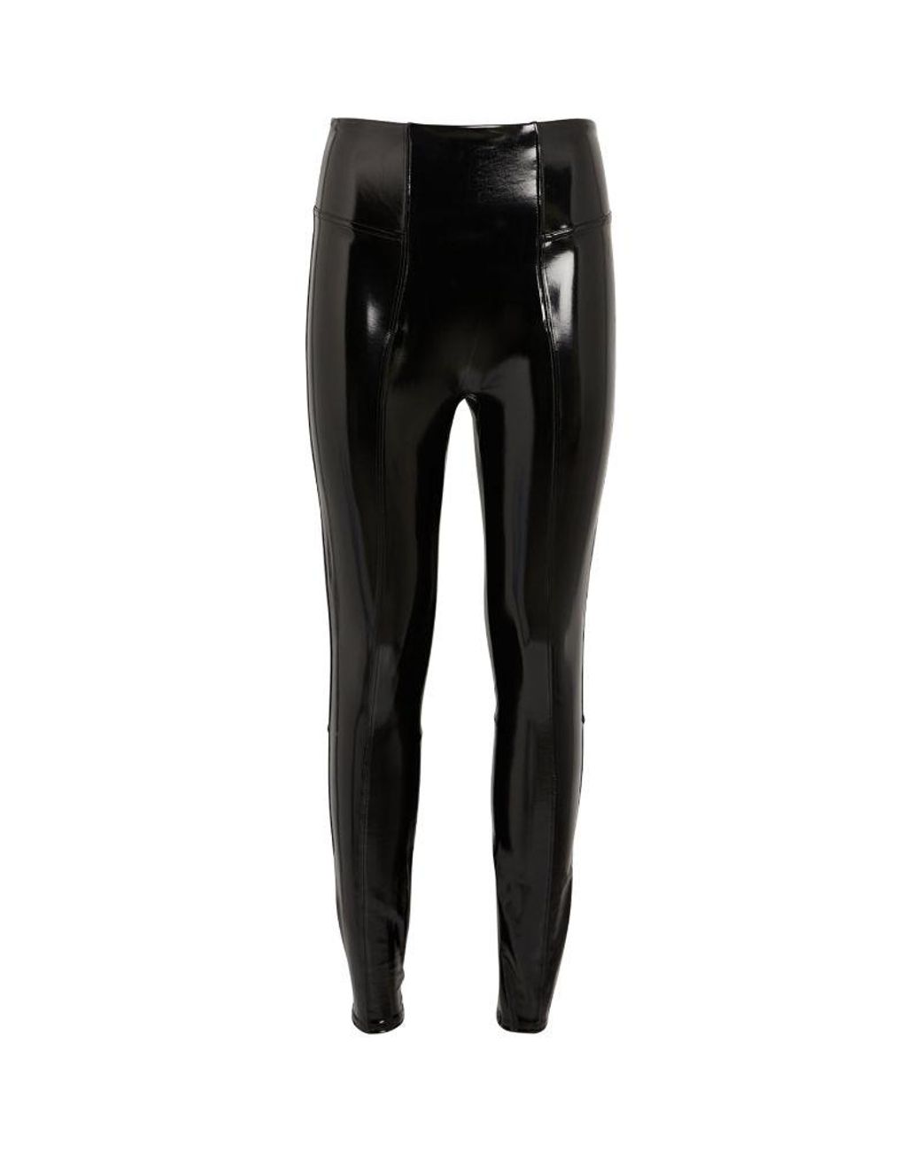 Black faux leather spanx discount