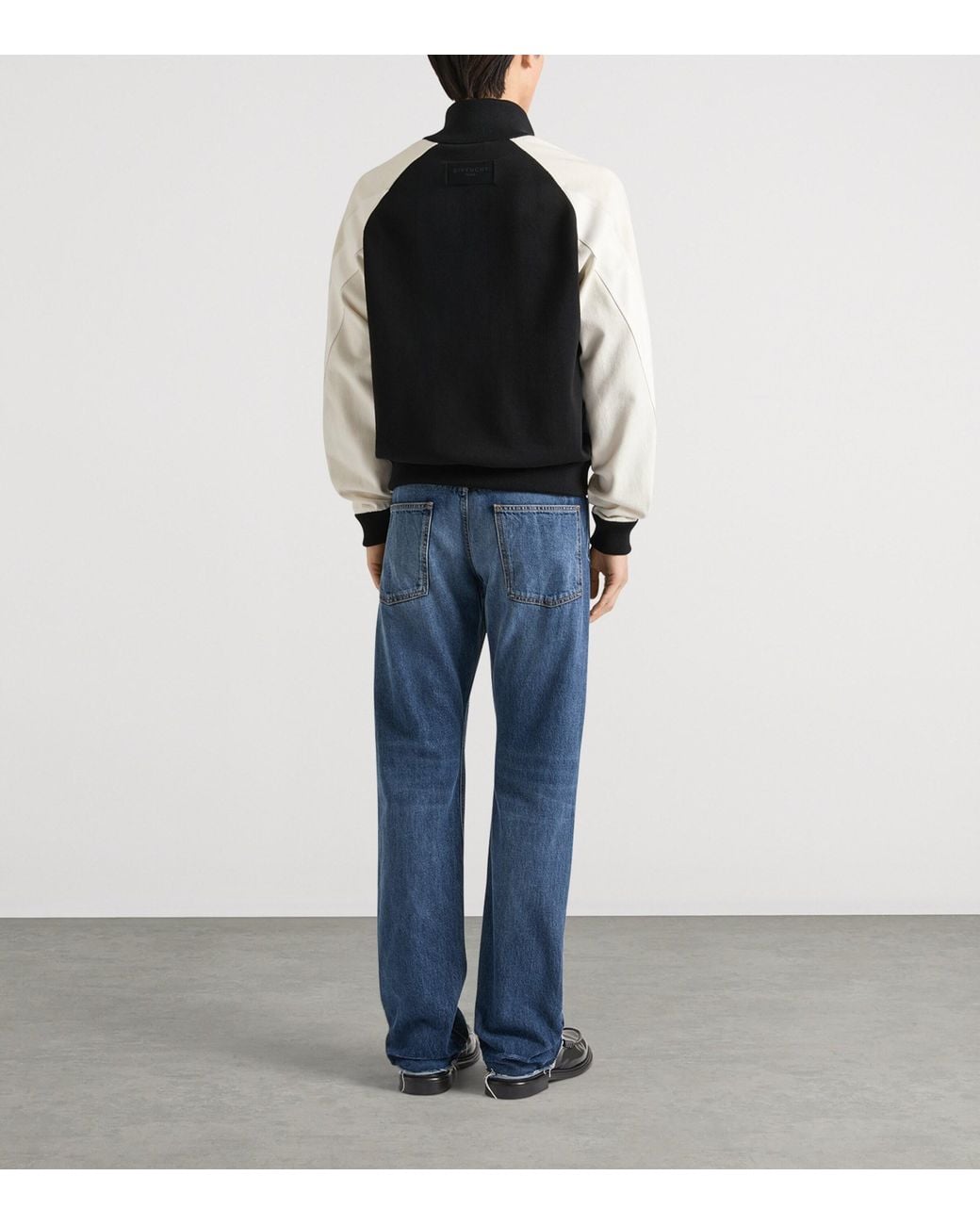 Givenchy Black Cotton And Leather Blouson Jacket for men