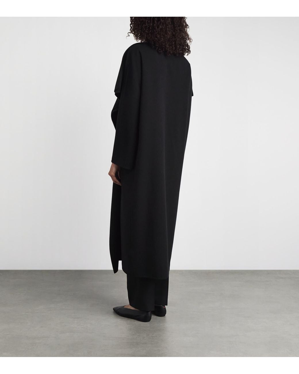 RETORI Black Virgin Wool Double Coat