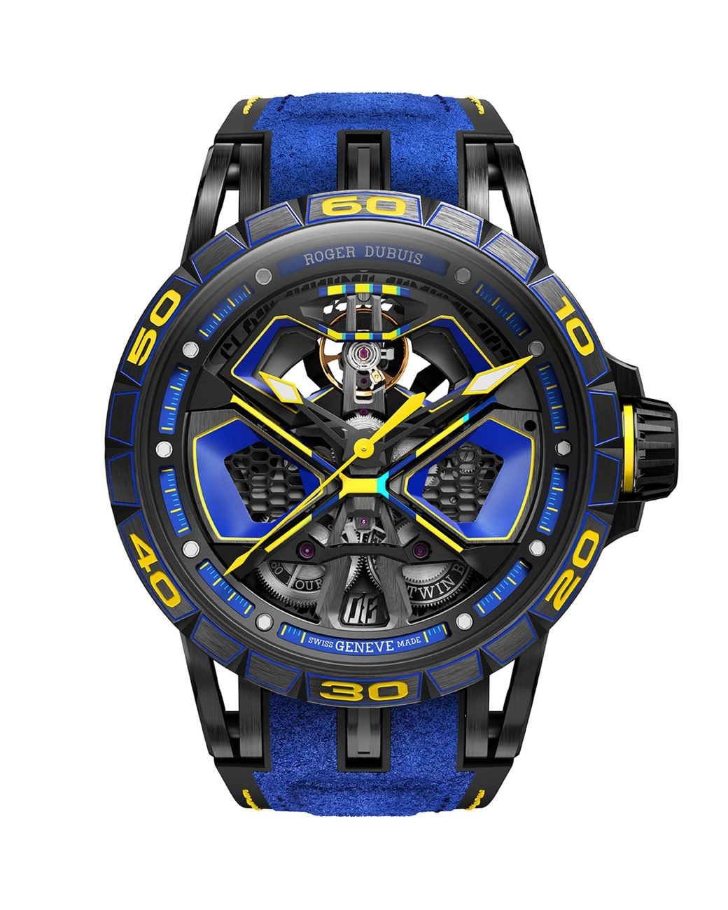 Roger Dubuis Blue X Lamborghini Titanium Excalibur Spider Monobalancier Huracán Watch
