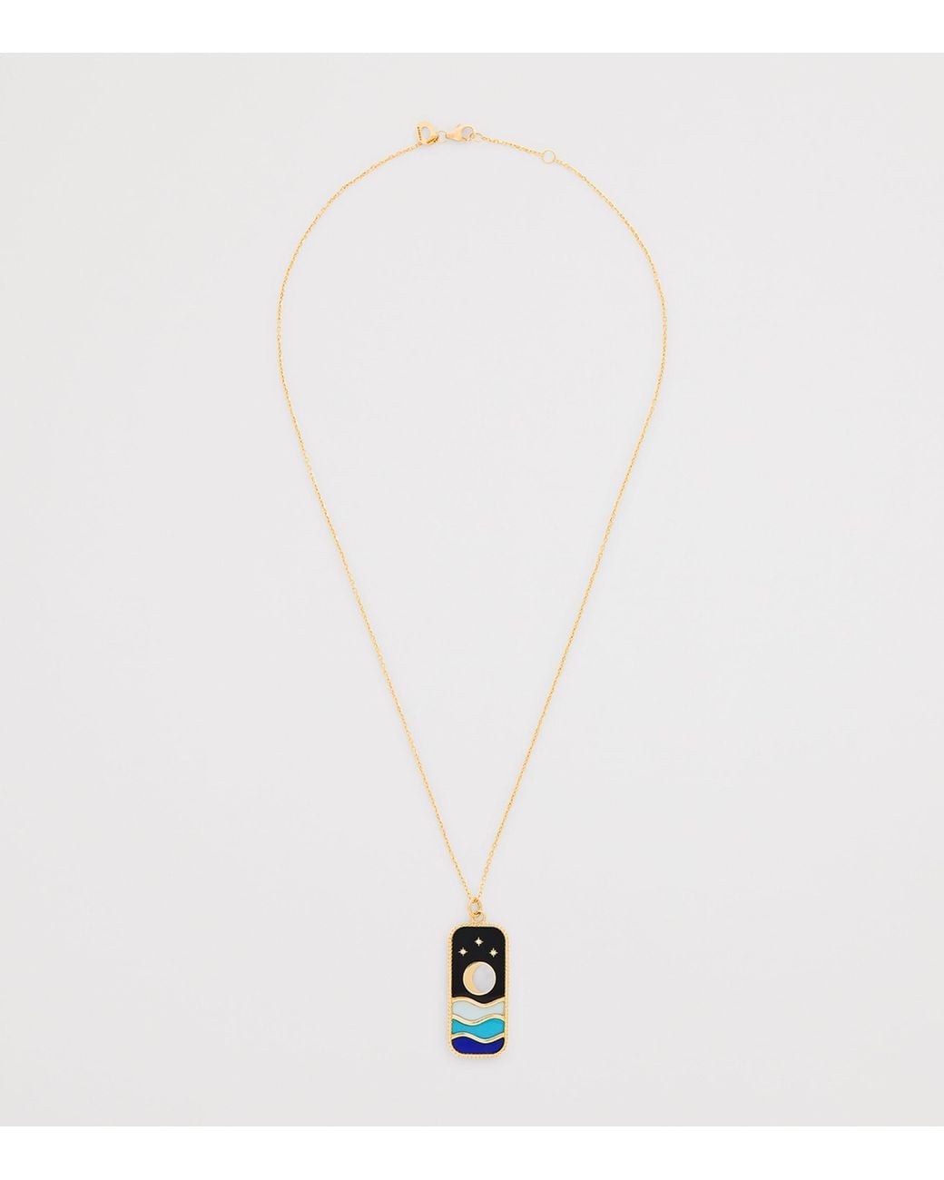 L'Atelier Nawbar Metallic And Diamond Cosmic Love The Summer Night Necklace