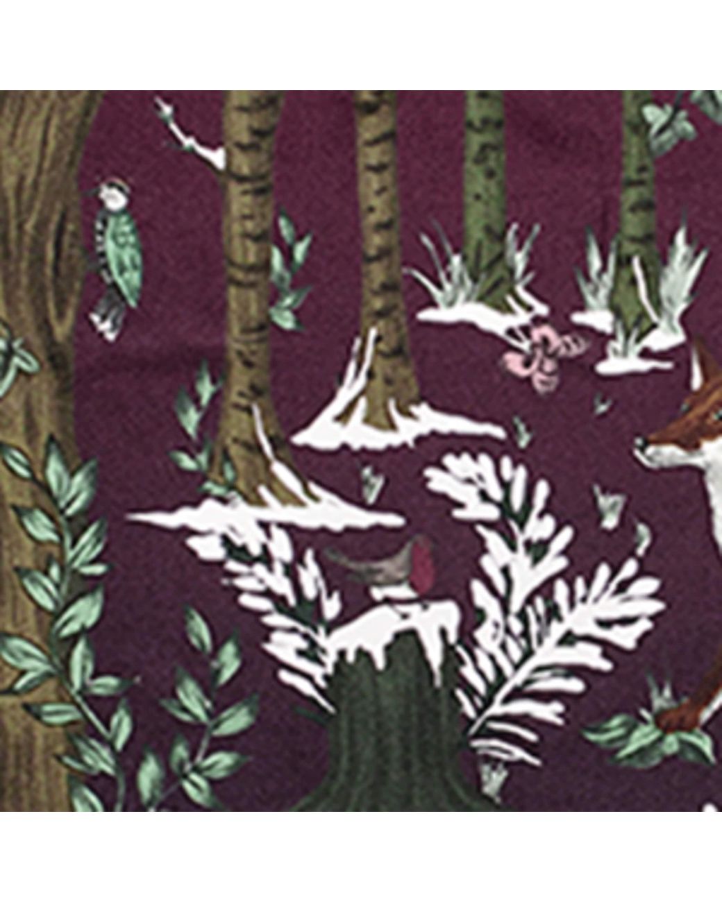 Aspinal Purple Silk Woodland Scarf