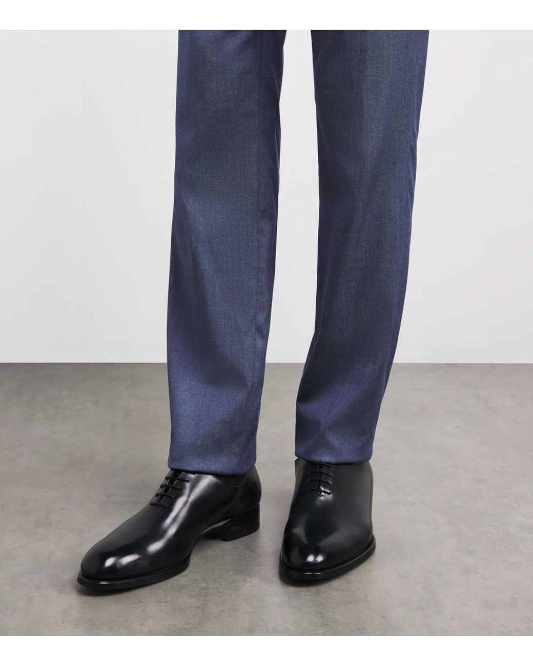 Brioni Black Leather Oxford Shoes for men