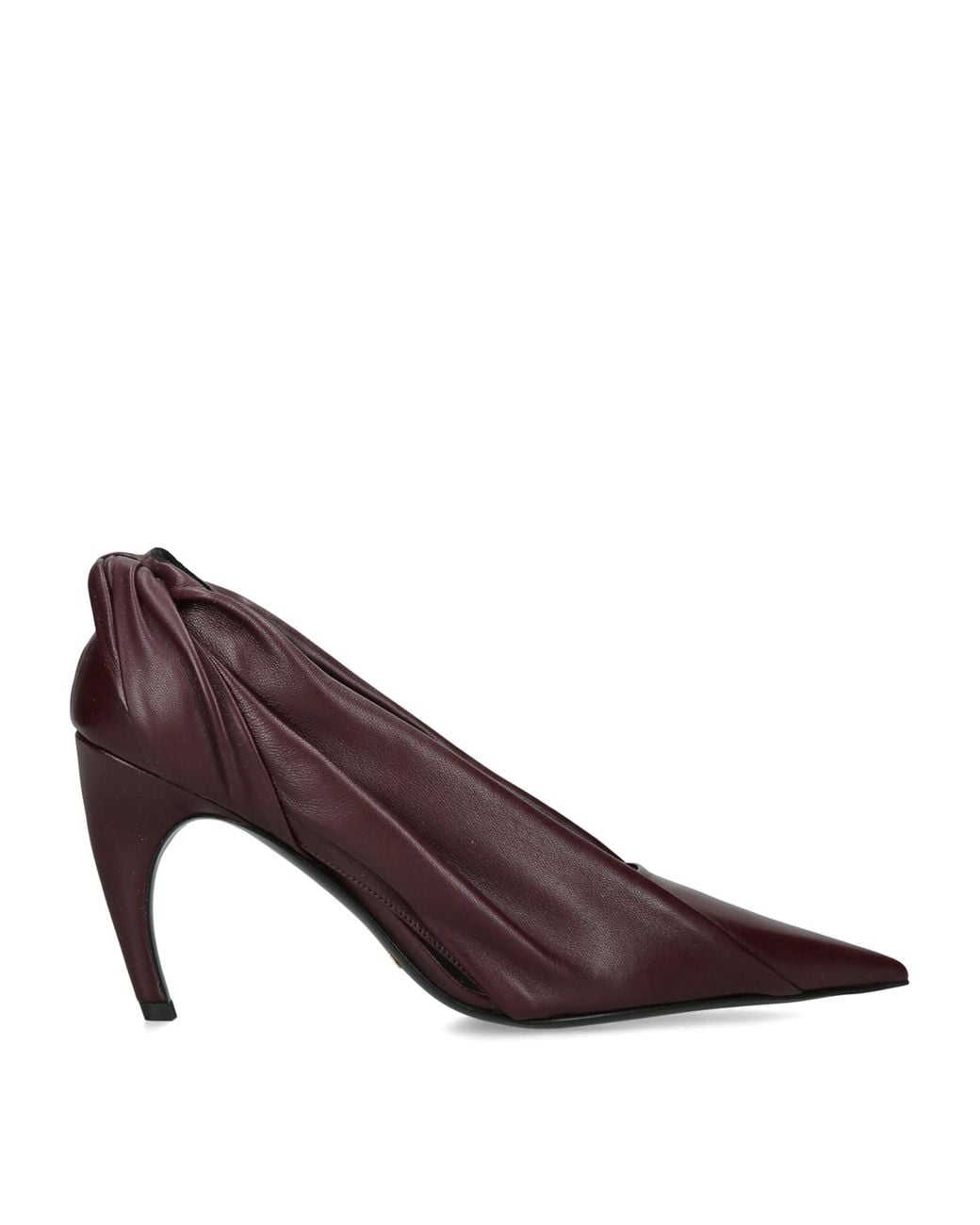 Khaite Brown Leather Twisted Eve Pumps 85
