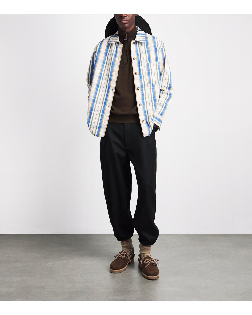 Polo Ralph Lauren Brown Wool Polo Pony Quarter-Zip Sweater for men