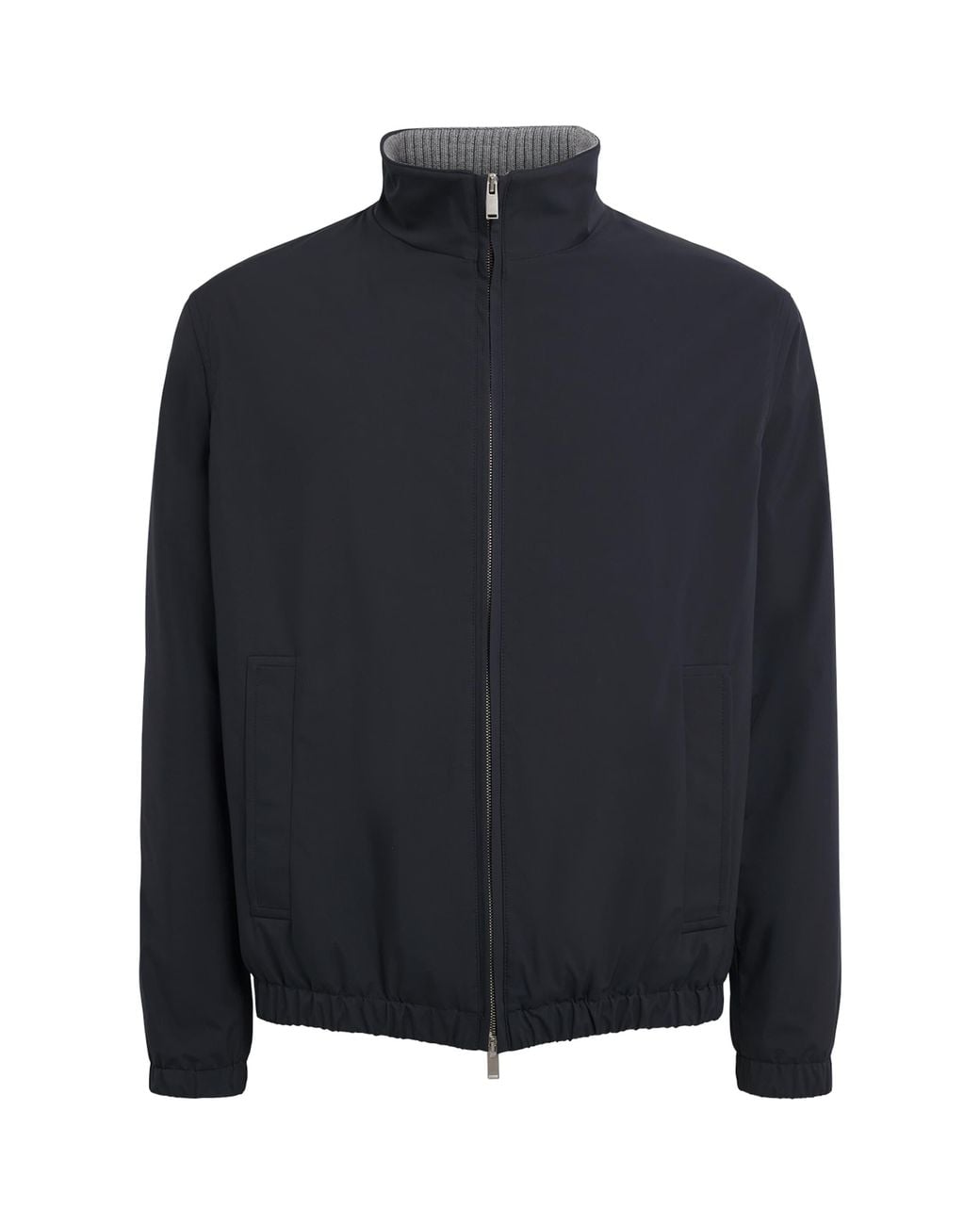 Lardini Blue Shell Bomber Jacket for men
