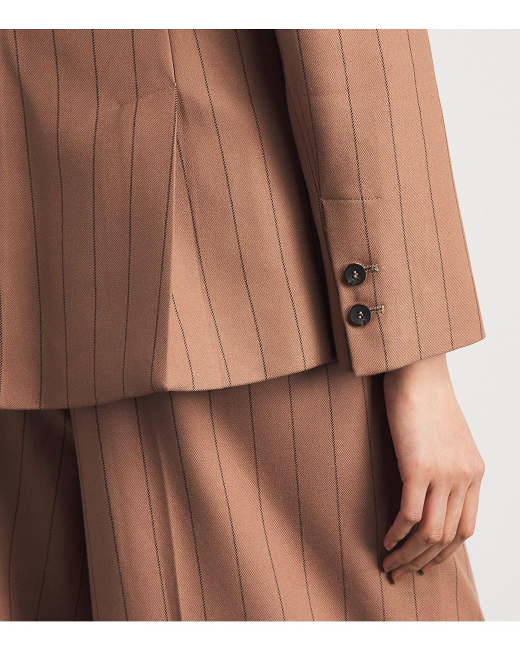 L'Agence Brown Pinstripe Chamberlain Blazer