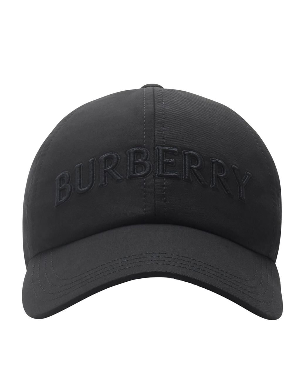 Burberry Black Cotton Gabardine Logo Cap for men