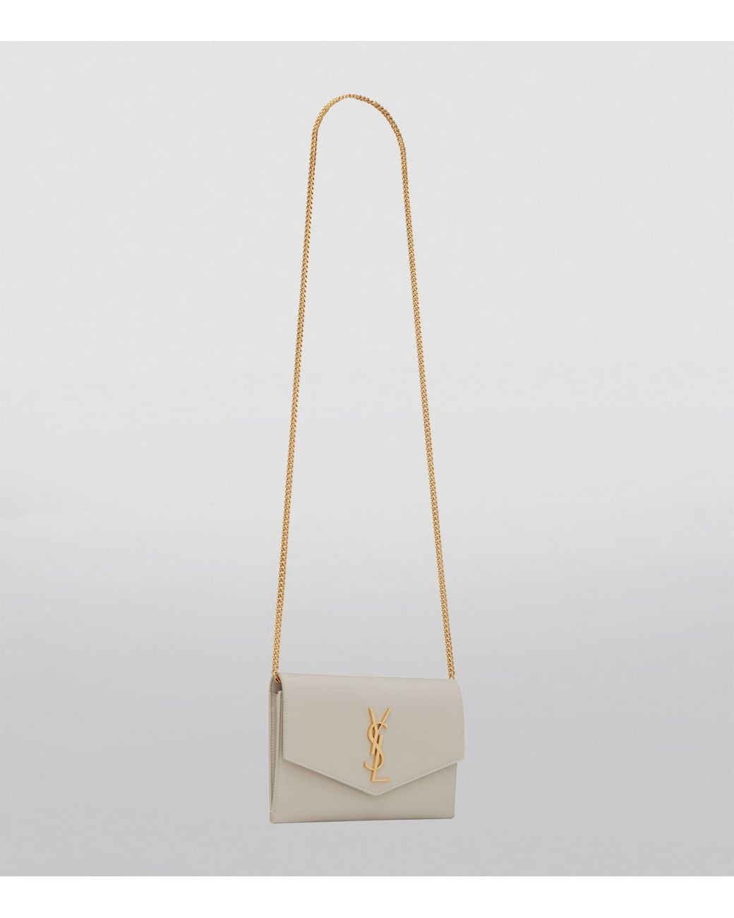 Saint Laurent Natural Uptown Chain Wallet
