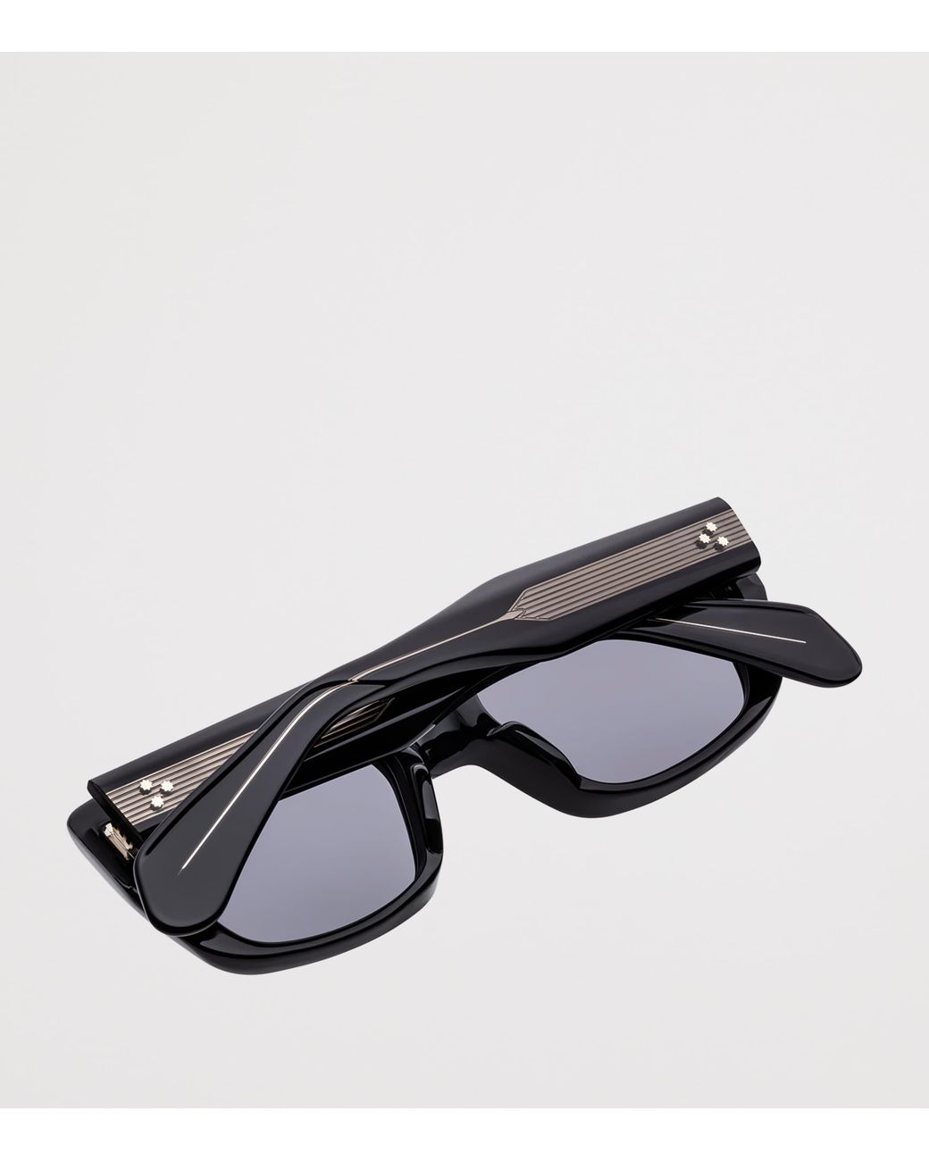 Jacques Marie Mage Black Corniche Rectangle Sunglasses