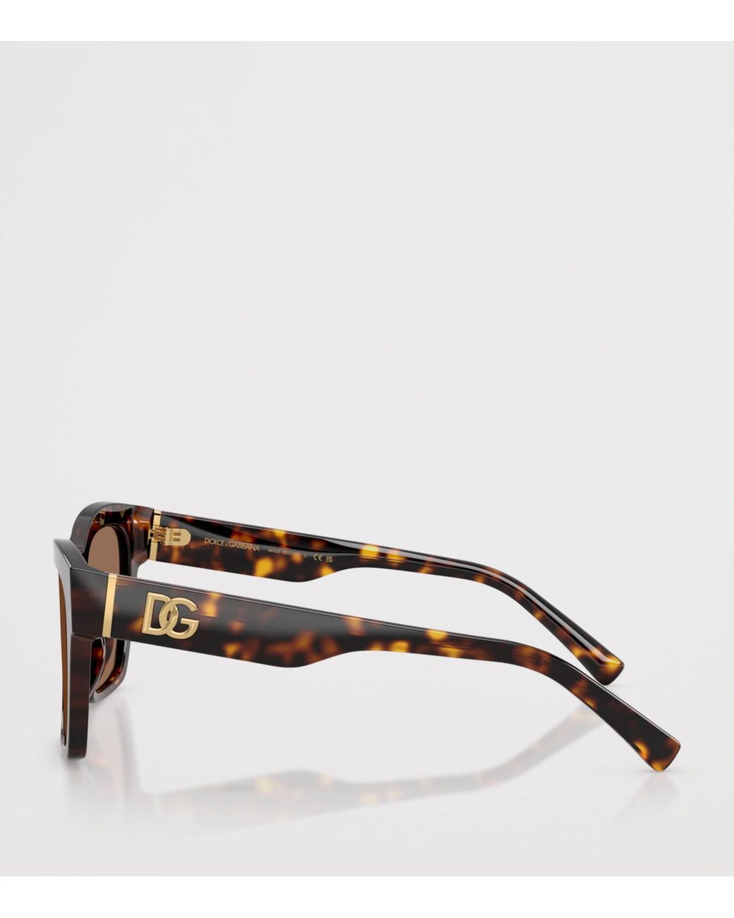 Dolce & Gabbana Brown Tortoiseshell Square Sunglasses