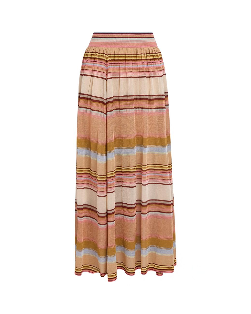 Zimmermann Brown Fairlight Stripe Maxi Skirt