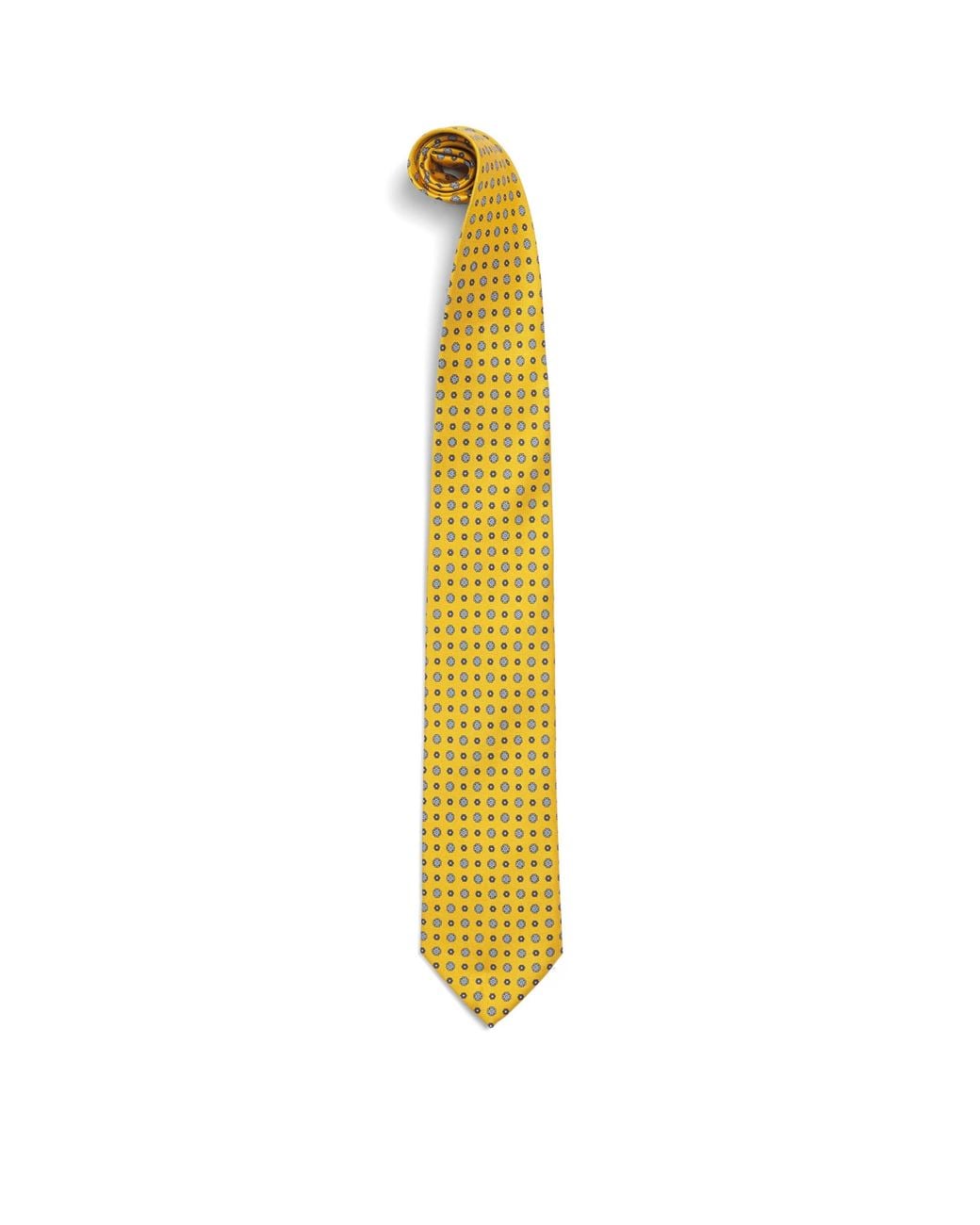 E.MARINELLA Metallic Silk Floral Tie for men
