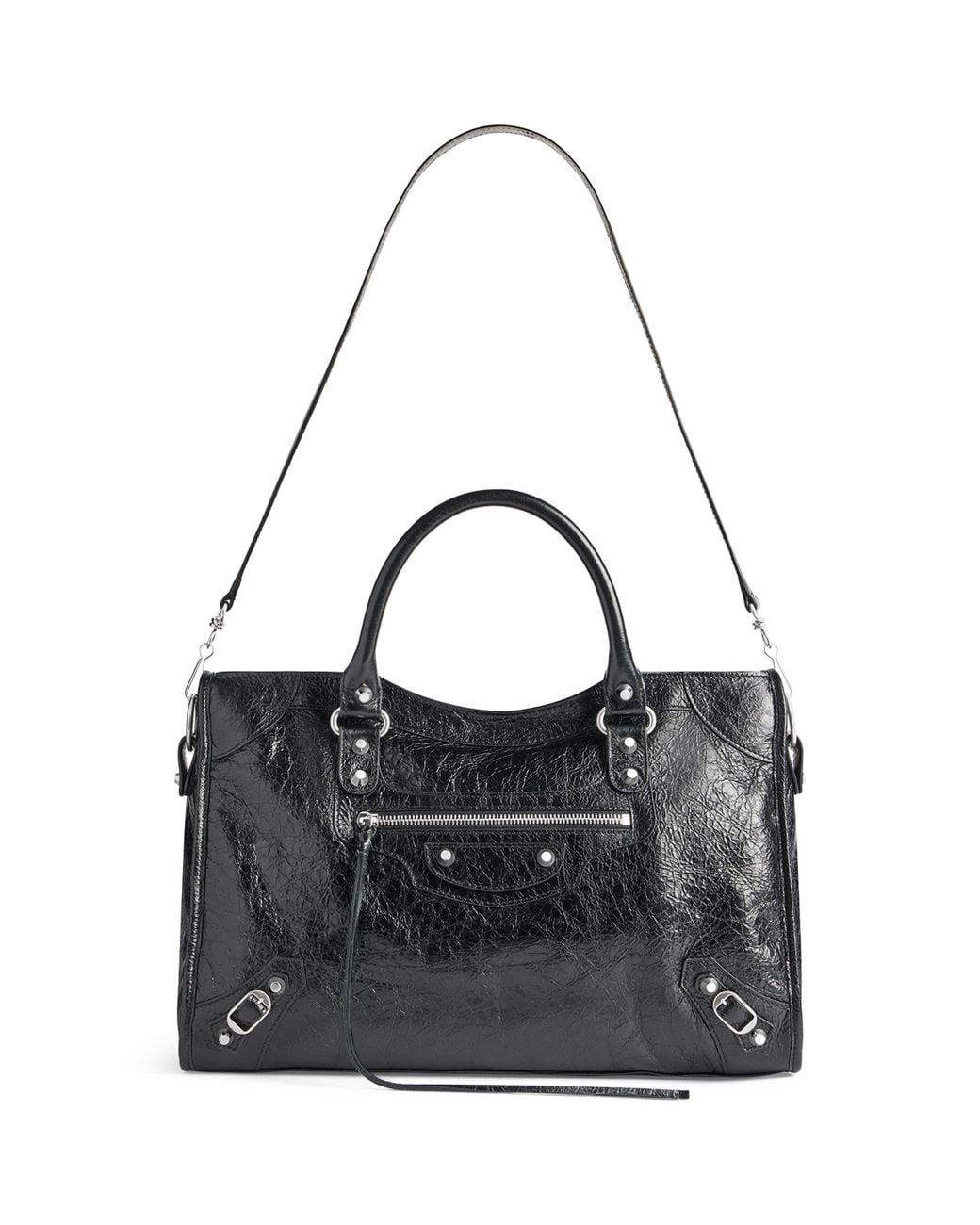 Balenciaga Black Medium Leather Le City Top-Handle Bag