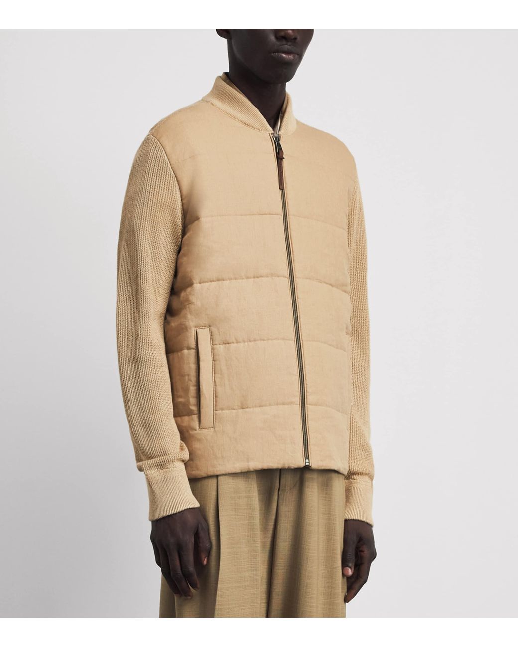 Polo Ralph Lauren Natural Linen Hybrid Bomber Jacket for men