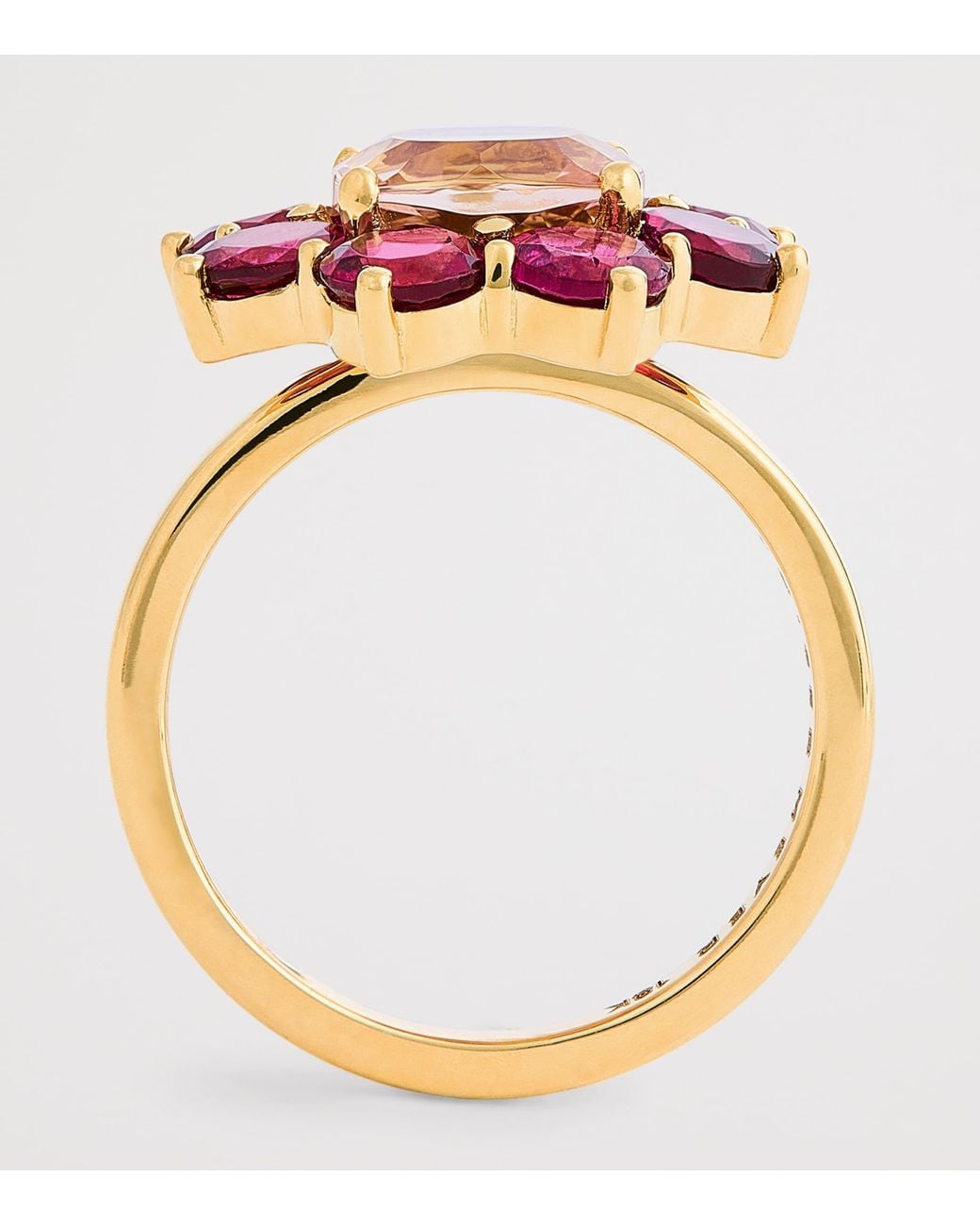 Jennifer Meyer Purple And Rubellite Flower Ring