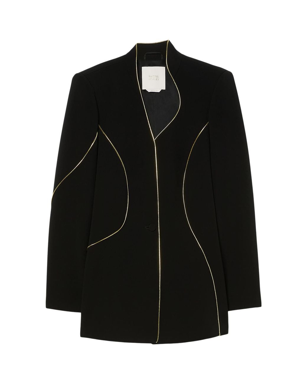 Marina Rinaldi Black Velvet Asymmetric Blazer