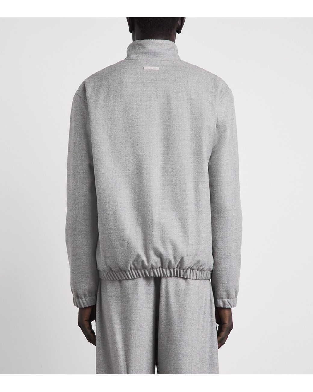 Lardini Gray Stretch-Virgin Wool Jacket for men