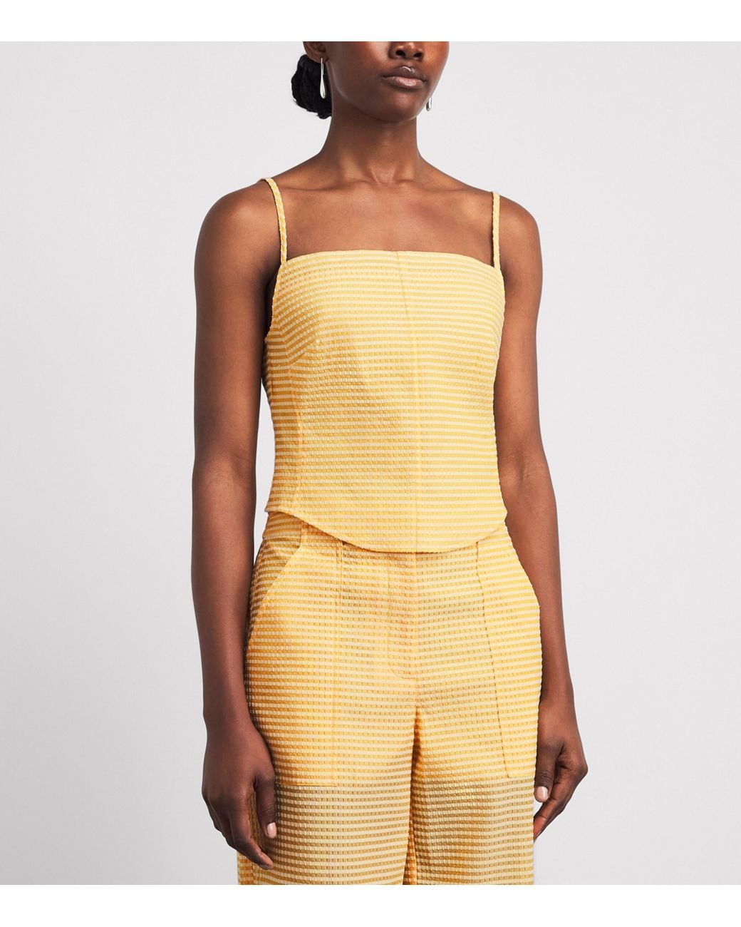 Jonathan Simkhai Yellow Lenora Bustier Top