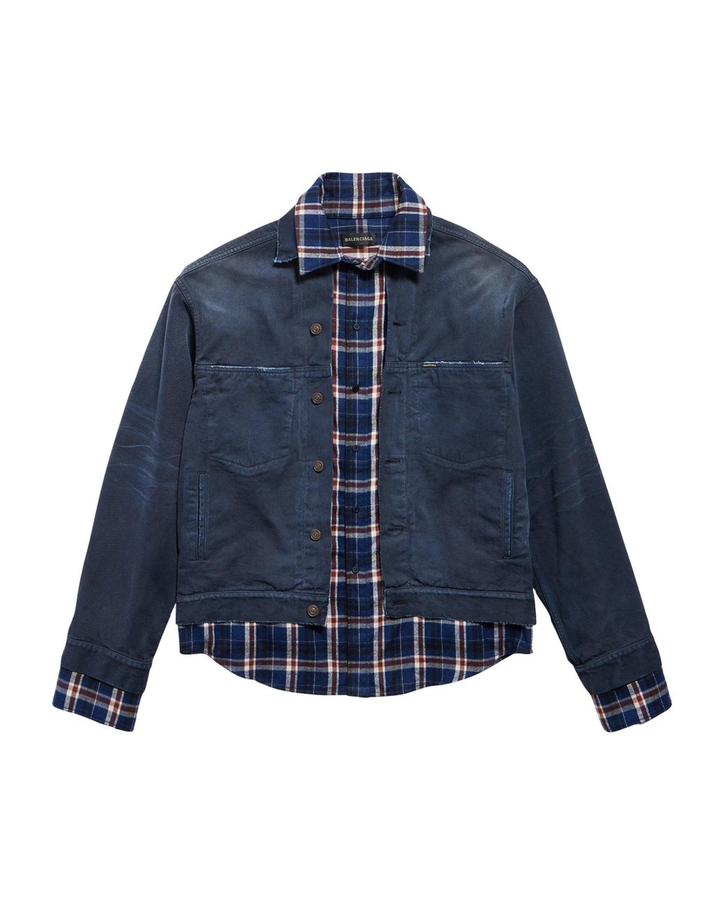 Balenciaga Blue Layered Shirt for men